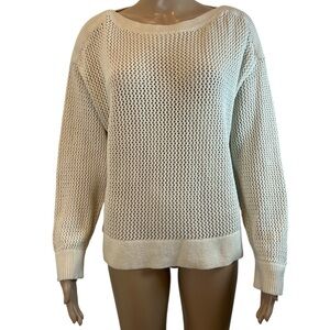 Old Navy Open Knit Women's Cream Sweater Size L
